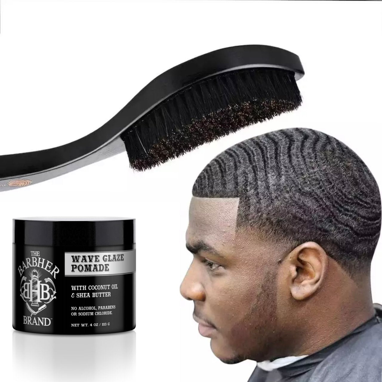 Wave Glaze + Wave Brush Combo - The Barbher Brand